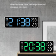 Horloge Murale LED Moderne – Réveil Numérique 12/24H