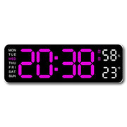 Horloge Murale LED Moderne – Réveil Numérique 12/24H