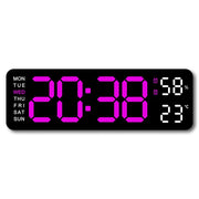 Horloge Murale LED Moderne – Réveil Numérique 12/24H