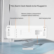 Horloge Murale LED Moderne – Réveil Numérique 12/24H