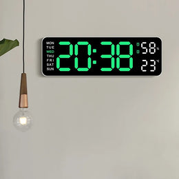 Horloge Murale LED Moderne – Réveil Numérique 12/24H